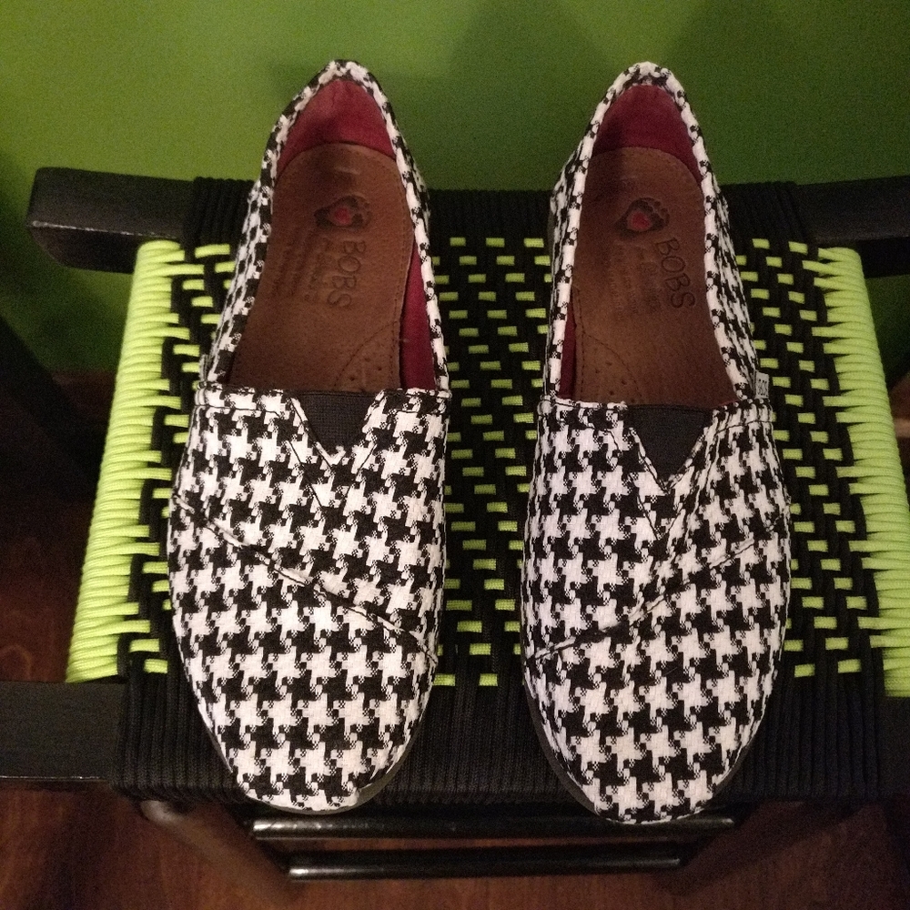 Bob's slip on houndstooth shoes BOBS